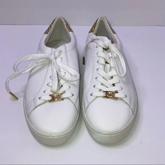 Michael Kors Shoes Michael Kors Gold Glitter Leather Sneakers